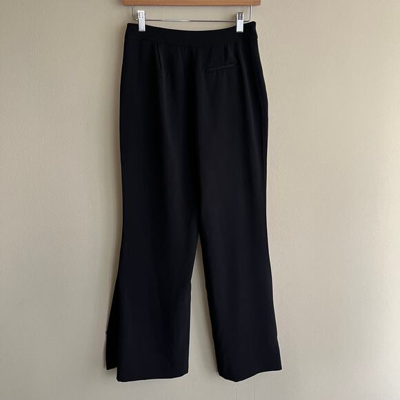 Elie Tahari Black Pant Wide Leg Side Slit Pants Size 4 - Picture 8 of 10